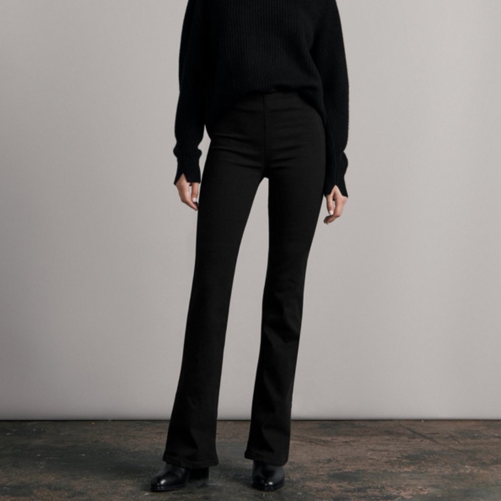 NWT rag & bone Nina High-Rise Pull On Flare - Black